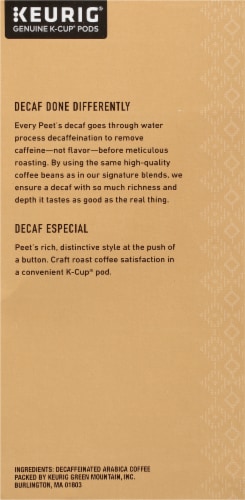Peet's® Decaf Especial Medium Roast K-Cup Coffee Pods Perspective: right