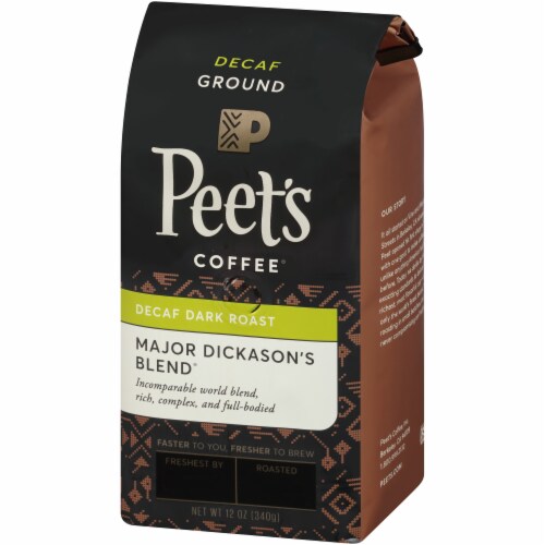 Peet's Coffee Major Dickason's Blend Decaf Dark Roast Ground Coffee Perspective: right
