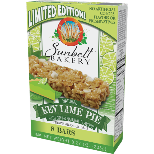 Sunbelt Bakery Key Lime Pie Seasonal Chewy Granola Bars, 8 Bars Per Box, (6-Boxes) Perspective: right