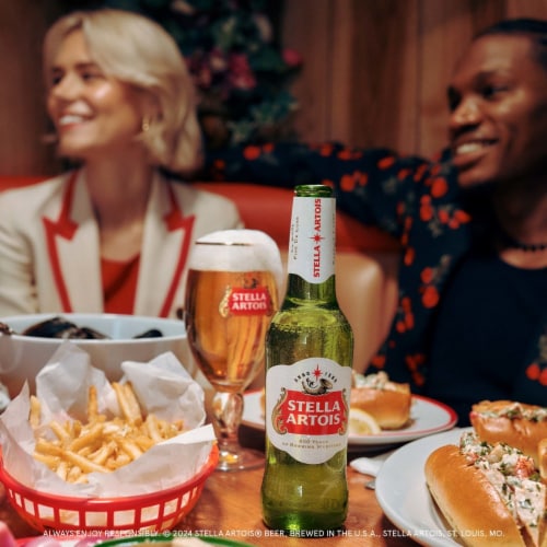 Stella Artois Belgian Style Lager Beer Perspective: right