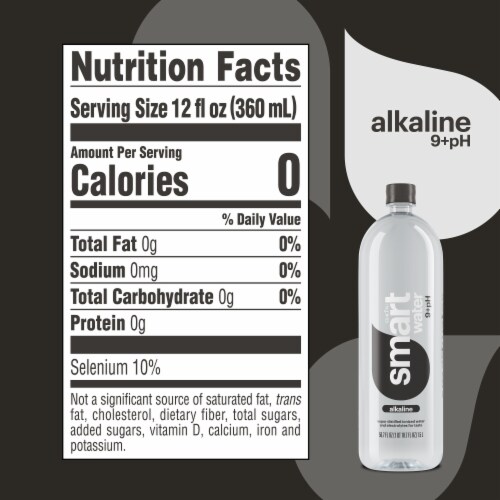 Glaceau Smartwater Alkaline Bottled Water Perspective: right
