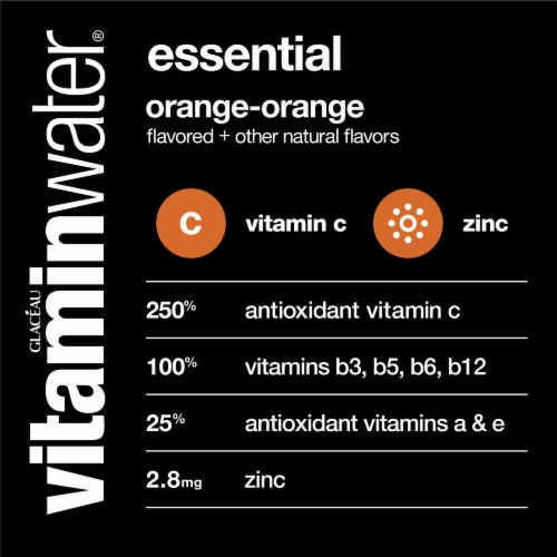 Vitaminwater® Essential Orange Flavored Bottled Water Perspective: right