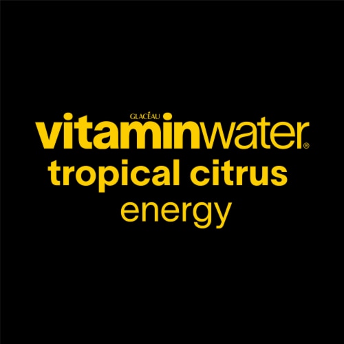 vitaminwater® Energy Tropical Citrus Flavored Bottled Water Beverage Perspective: right