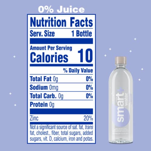 Smartwater® Zinc Black Blueberry Flavored Bottled Water Perspective: right