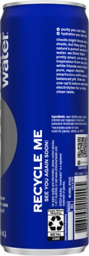 Smartwater® Vapor Distilled Water Can Perspective: right