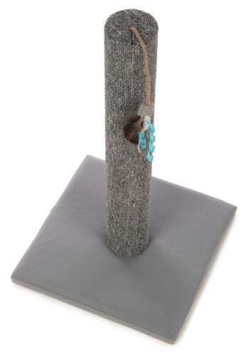 SmartyKat Simply Scratcher Scratching Post with Feather Toy for Cats - Carpet Perspective: right