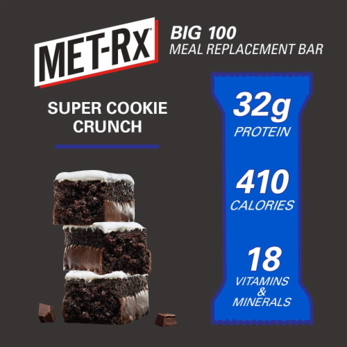 MET-Rx® Big 100 Super Cookie Crunch Meal Replacement Bars Perspective: right