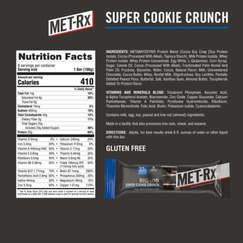 MET-Rx® Big 100 Super Cookie Crunch Protein Bars Perspective: right