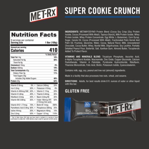 MET-Rx® Big 100 Super Cookie Crunch Protein Bars Perspective: right