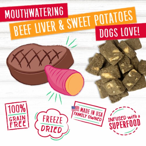 Charlee Bear® Grain Free Meaty Bites Beef Liver & Sweet Potatoes Perspective: right