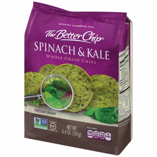 The Better Chip Spinach & Kale Whole Grain Chips Perspective: right
