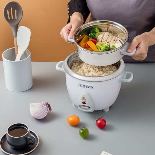 Aroma Housewares ARC-753-1SG 6-Cup (Cooked), 1.2Qt. Select Stainless  Pot-Style Rice Cooker,, 1 unit - Kroger