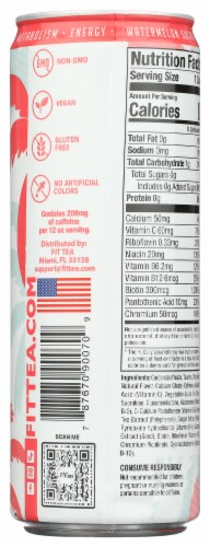 FitTea™ Zero Sugar Watermelon Sugar Energy Drink Can Perspective: right