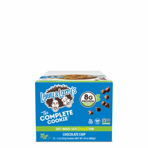 Lenny & Larry's The Complete Cookie Chocolate Chip Plant-Based Protein Cookies Perspective: right
