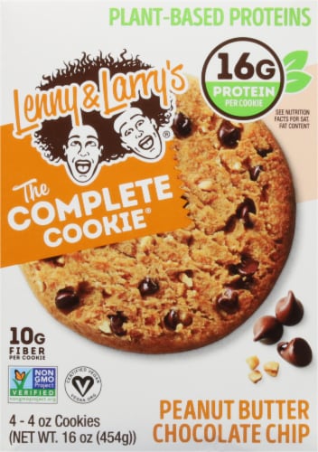 Lenny & Larry's® The Complete Cookie® Peanut Butter Chocolate Chip Soft-Baked Cookies Perspective: right