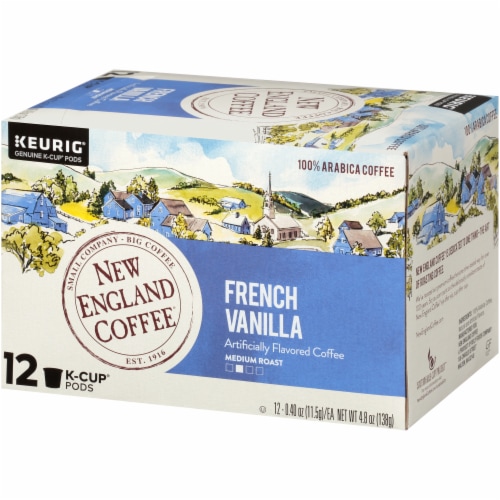 New England Coffee® French Vanilla Medium Roast K-Cup Pods Perspective: right