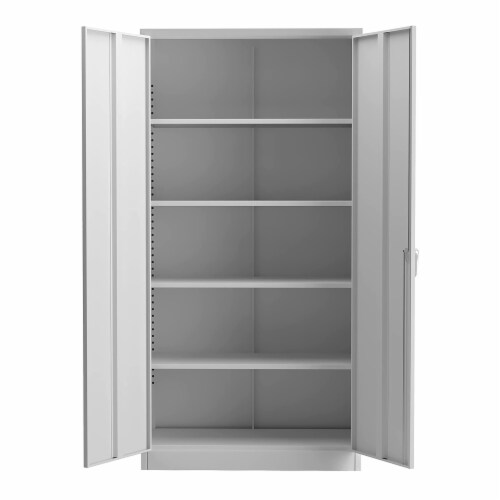 Aobabo 72 Inch Rolling Locking Storage Cabinet with Adjustable Shelves, Gray Perspective: right