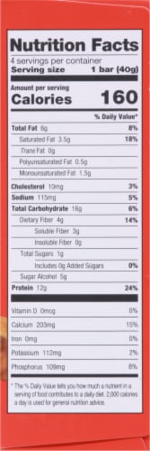ONE BAR Peanut Butter Chocolate Chip Protein Bars Perspective: right