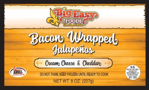 Big Easy Foods Cream Cheese and Cheddar Bacon-Wrapped Jalapenos Perspective: right