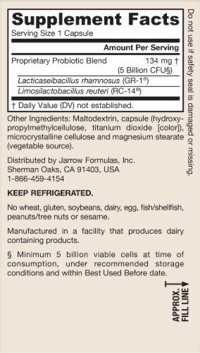 Jarrow Formulas® Fem-Dephilus® Vaginal & Urinary Tract Probiotic Supplement Perspective: right