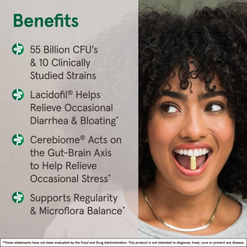 Jarrow Formulas® Jarro-Dophilus® EPS Advanced Probiotic Capsules 55 Billion CFU Perspective: right