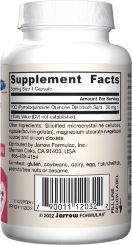 Jarrow Formulas® PQQ Dietary Supplement 20mg Perspective: right
