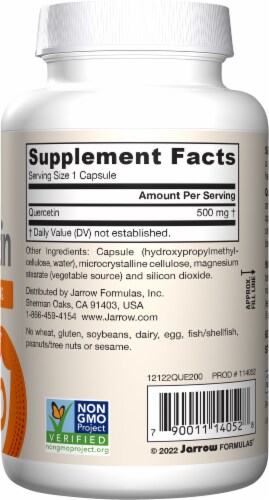 Jarrow Formulas® Quercetin Bioflavonoid Immune Support Veggie Capsules 500mg Perspective: right