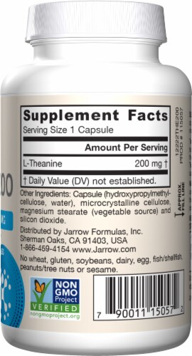 Jarrow Theanine 200 mg Capsules Perspective: right