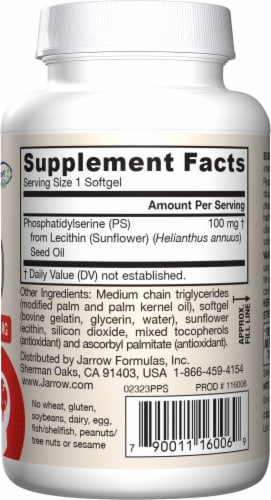 Jarrow Phophatidylserine 100 mg Softgels Perspective: right