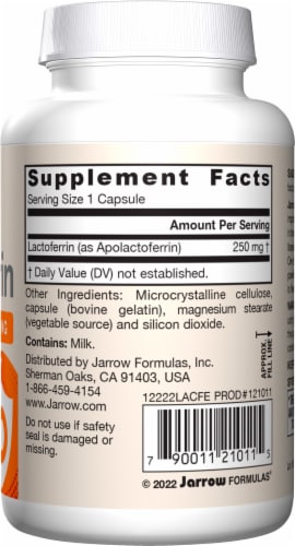 Jarrow Formulas 250 mg Lactoferrin Perspective: right