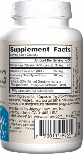 Jarrow Formulas DIM + CDG Enhanced Detoxification Formula Veggie Capsules Perspective: right