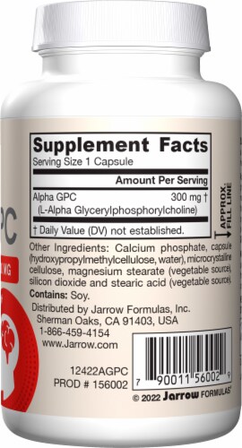 Jarrow Formulas® Alpha GPC 300MG Veggie Caps Perspective: right