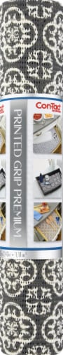 Con-Tact Brand Printed Grip Premium Shelf Liner - Marabela Charcoal Perspective: right