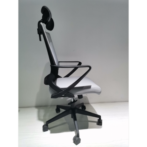 Manila Office Chair, Full Back Revolving Ergonomic, Black / Smokey Oak