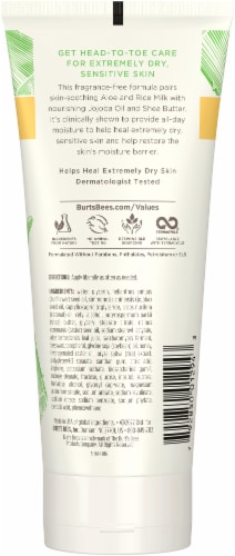 Burt's Bees Sensitive Skin Ultimate Care Aloe and Rice Milk Healing Body Lotion Perspective: right