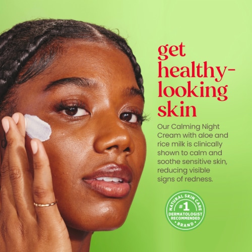 Burt's Bees Sensitive Skin Aloe and Rice Milk Calming Night Cream Perspective: right