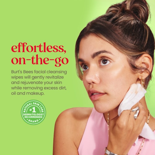 Burt's Bees Aloe Vera Soothing Facial Towelettes Perspective: right