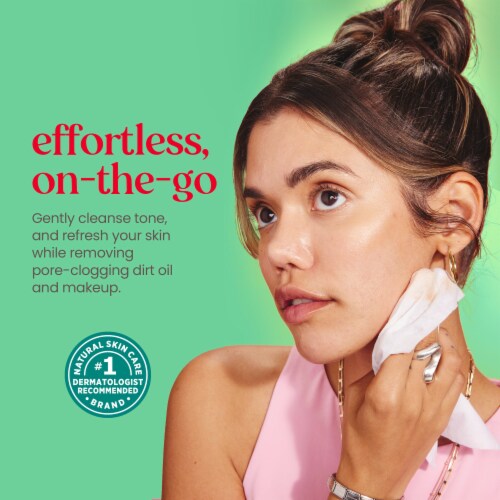 Burts Bees Refreshing Cucumber and Mint Facial Towelettes Perspective: right