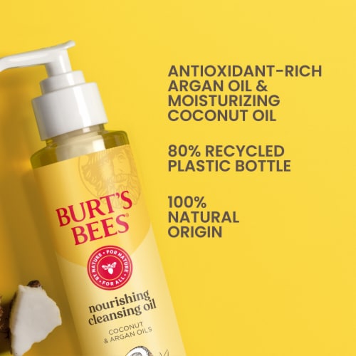 Burts Bees Nourishing Coconut and Argan Oils Cleansing Oil Perspective: right