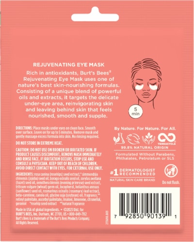 Burt's Bees Rosehip and Jojoba Extract Rejuvenating Eye Mask Perspective: right