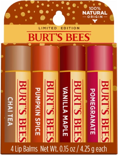 Burt's Bees Holiday Lip Care Gift Set, Sweet Seasonal Lip Balm 4Ct 