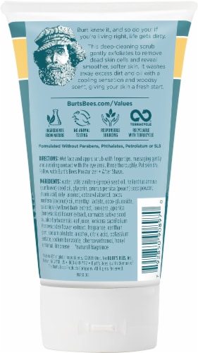 Burts Bees Cooling Aloe and Hemp Seed Oil Face Scrub For Men Perspective: right