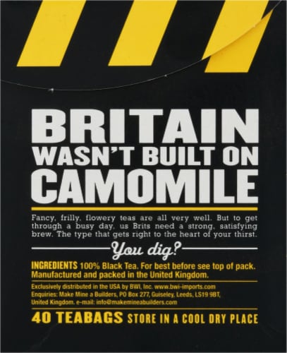 Builders British Cuppa Tea Bags Perspective: right