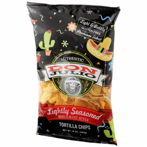 Don Julio Lightly Seasoned Restaurant Style Tortilla Chips Perspective: right