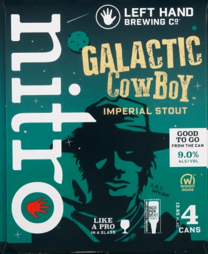 Left Hand Brewing Co. Galactic Cowboy Nitro Imperial Stout Perspective: right