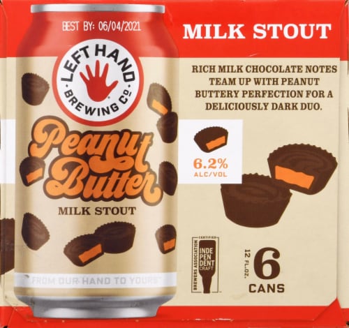 Left Hand Brewing Co. Peanut Butter Milk Stout Perspective: right