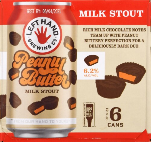 Left Hand Brewing Co. Peanut Butter Milk Stout Perspective: right