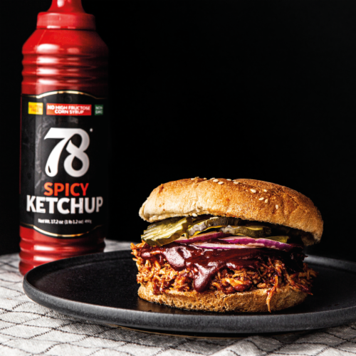 78 Ketchup Spicy  4 Pack Perspective: right