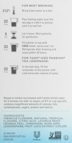 Tazo® Iced Passion Herbal Tea Bags Perspective: right