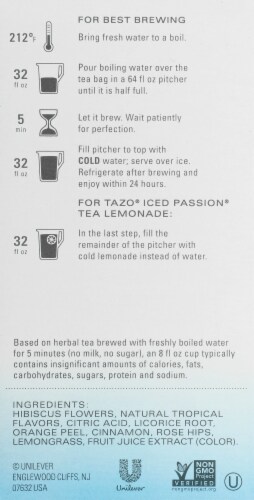 Tazo® Iced Passion® Herbal Tea Bags Perspective: right